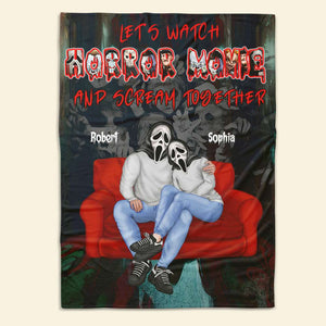 Personalized Gifts For Couple, Horror Couple Blanket 01TODC160724PA - Blanket - GoDuckee
