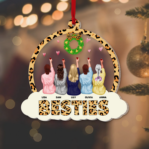 Besties-Personalized Acrylic Custom Shape Ornament-Christmas Gift- Gift For Besties - Ornament - GoDuckee