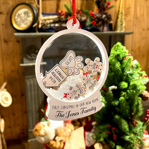 Family-Personalized 5 Layered Christmas Shaker Ornament- Gift For Family- Christmas Gift - Ornament - GoDuckee