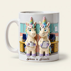 Unicorn Coworker Coffee Mug - Personalized Gifts For Coworker 02nata221225 - Coffee Mug - GoDuckee