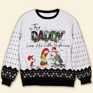 Personalized Gifts For Mom Ugly Sweater, Horror Cartoon Character 01TGLU261124 - AOP Products - GoDuckee