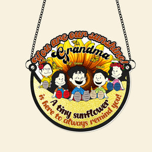 Personalized Gifts For Grandma Window Hanging Suncatcher, Adorable Sunshine Grandkids 05KALU100325PA - Ornament - GoDuckee