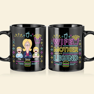 Personalized Gifts For Mom Black Mug, Legend Wife Mom 04TGLU070325HG - Coffee Mug - GoDuckee