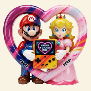 Game Couple Acrylic Plaque, Personalized Gifts For Game Fans 03tglu190625 - Shaped Plaques - GoDuckee