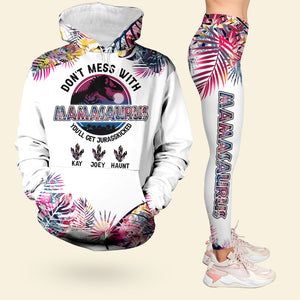 Personalized Gifts For Mom Set Hoodie & Leggings- Don't Mess With Mamasaurus 02OHLU040325 - AOP Products - GoDuckee