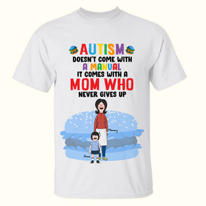 Personalized Gifts For Autism Mom Shirt, Mom & Her Little Kid 01KALU100325HG - Shirts - GoDuckee