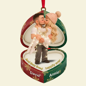Sweet Box Couple Ornament - Personalized Custom Photo Gift For Couples 08PGLU240925 - Ornament - GoDuckee