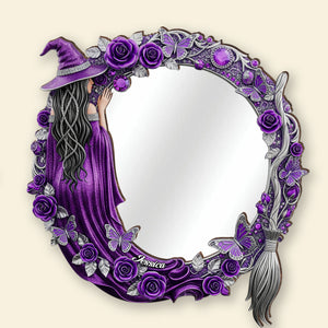 Quirky Witch Shaped Mirror - Personalized Gifts For Witch Lovers 07OHLU220725 - Mirror - GoDuckee
