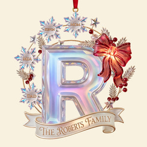 Snowflake Alphabet Acrylic Ornament - Personalized Christmas Gifts For Family 02pata100826 - Ornament - GoDuckee