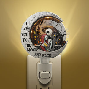 Spooky Moon Night Acrylic Night Light Personalized Gift For Couple 02QHLU230525 - Night Light - GoDuckee