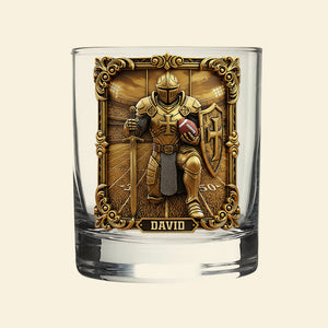 Kneeling Knight Sports Drinking Glass - Personalized Gifts For Christian 06HULU031025 - Whiskey Glass - GoDuckee