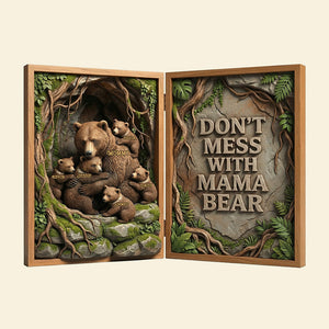 Mama Bear Acrylic Plaque - Personalized Gifts For Mom 02hyta100226 - Shaped Plaques - GoDuckee