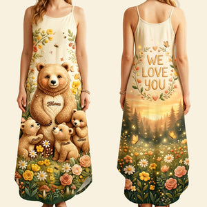 Mama Bear Maxi Dress - Personalized Gifts For Mom 04PATA270326 - Dress - GoDuckee
