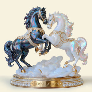 Luxury Horse Couple Light Box - Personalized Gifts For Couple & Horse Lover 06QHLU281125 - Light Box - GoDuckee