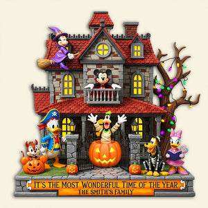 Happy Halloween Haunted Place Wood Sign - Personalized Gifts For Family 04OHLU070825 - Wood Sign - GoDuckee