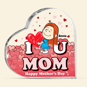 Personalized Gifts For Mom Heart Plaque Happy Mother's Day 01XQLU130125HG - Shaped Plaques - GoDuckee