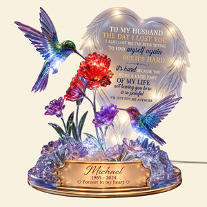 A Part In Heaven Hummingbird Couple Light Box, Personalized Keepsake To Remember The Departed One 01qhta180726 - Light Box - GoDuckee