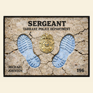 Proud To Serve Police Doormat - Personalized Gift For Police 03TGLU110226 - Doormat - GoDuckee