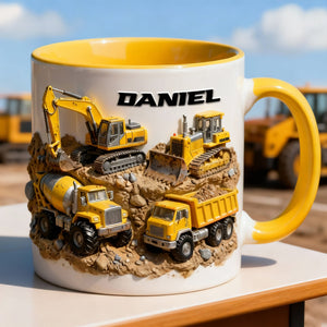 Construction Vehicles Coffee Mug - Personalized Gift For Truckers 06KILU130126 - Coffee Mug - GoDuckee