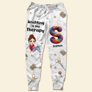 Personalized Gifts For Knitting Lovers Sweatpants Wood Alphabet Letter 02KALU130225HH - Shorts and Pants - GoDuckee