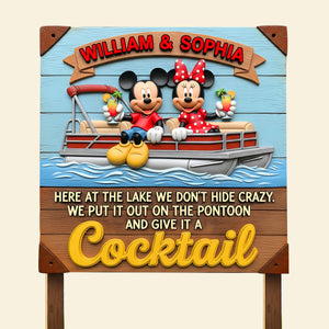 Pontoon Couple Wood Sign - Personalized Gifts For Couple 07nalu190625 - Wood Sign - GoDuckee