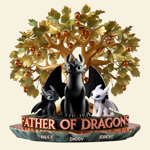 Dragon Dad Acrylic Plaque - Personalized Gifts For Dad 04TGLU060525 - Shaped Plaques - GoDuckee