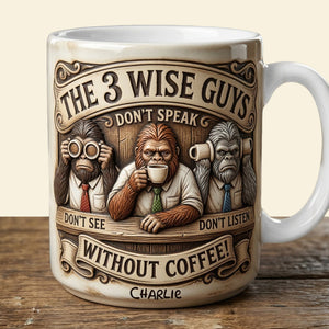Sasquatch 3 Wise Guys Coffee Mug - Personalized Gifts For Coworker 01palu240326 - Coffee Mug - GoDuckee