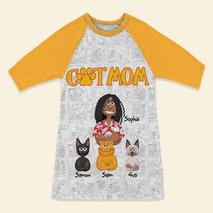 Pet Mom Raglan Dress - Personalized Gifts For Mom 04XQLU250325PA - AOP Products - GoDuckee