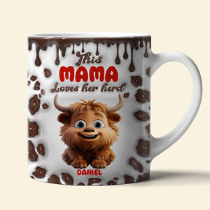 Personalized Gift For Highland Cow Mom Inflated Coffee Mug 04KALU200225 - Coffee Mug - GoDuckee