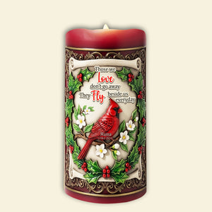 Fly Beside Us Cardinal LED Candle - Personalized Christmas Gifts For Loved Ones 01TOLU080925 - Led Candle - GoDuckee