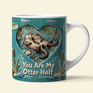 Sweet Otter Couple Coffee Mug - Personalized Gift For Couples 03NATA200126 - Coffee Mug - GoDuckee
