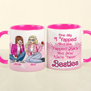 Personalized Gifts For Besties Accent Mug Yappin Besties 04XQLU021224HH - Coffee Mug - GoDuckee