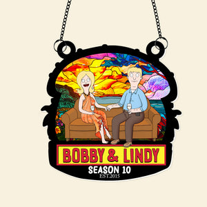 Personalized Anniversary Gifts For Couple Window Hanging Suncatcher Ornament 03OHLU040325PA - Ornament - GoDuckee