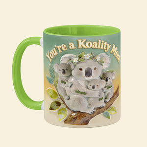 Snuggle Koala Mom Coffee Accent Mug - Personalized Gifts For Mom 03PGTA230326 - Coffee Mug - GoDuckee