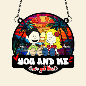 Personalized Gifts For Couples Suncatcher Ornament Couple Enjoying Summer 01TOLU150125PA - Ornament - GoDuckee