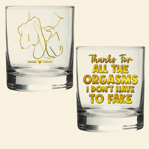 Playful Couple Round Glass - Personalized Gifts For Couples 04NALU031225