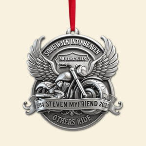 Some Walk Into Heaven Ornament - Personalized Heaven Gift For Motorcycles Lovers 03OHLU180825 - Ornament - GoDuckee