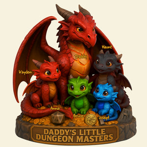 Dragon Dad Acrylic Plaque - Personalized Gifts For Father 02NALU020525 - Shaped Plaques - GoDuckee