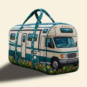 Camper Van Travel Bag Quilted Duffle Bag - Personalized Gifts For Campers 03TGLU060925 - Quilted Duffle Bag - GoDuckee