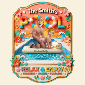 Funny Couple Pool Metal Sign - Personalized Gifts For Couple 03tota190626