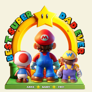 Best Super Dad Ever Acrylic Plaque - Personalized Gifts For Father 01OHLU300425 - Shaped Plaques - GoDuckee