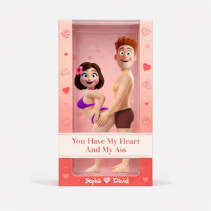 Cheeky Couple Acrylic Plaque - Personalized Gifts For Couple Valentine Plaque 07OHLU230126 - Shaped Plaques - GoDuckee