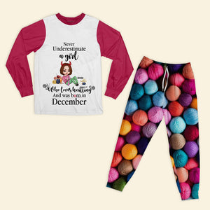 Personalized Gifts For Knitting Lovers Pajamas Christmas 01XQLU131124HH - Pajama Set - GoDuckee