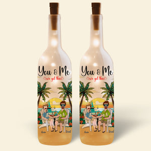 Personalized Gift For Couples Bottle Lamp Relaxing Couple At The Sea 02TOLU140225PA - Bottle Lamp - GoDuckee