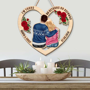 I'm Yours No Returns Or Refunds - Personalized Couple Wood Sign - Meaningful Gift For Anniversary, Valentine's Day CPL1412 - Wood Sign - GoDuckee