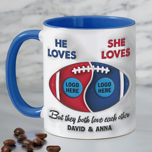 Personalized Gifts For American Football-loving Couple Coffee Mug 03hupu230125hg - Coffee Mug - GoDuckee