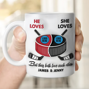 Personalized Gifts For Ice Hockey-loving Couple Coffee Mug 06hupu240125 - Coffee Mug - GoDuckee