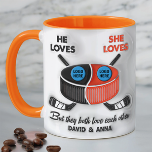 Personalized Gifts For Ice Hockey-loving Couple Coffee Mug 05hupu240125 - Coffee Mug - GoDuckee