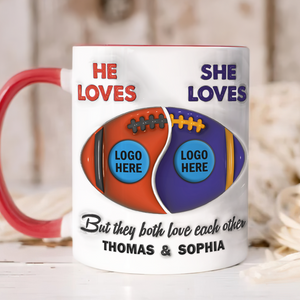 Personalized Gifts For American Football-loving Couple Coffee Mug 03hupu230125hg - Coffee Mug - GoDuckee