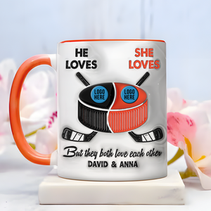 Personalized Gifts For Ice Hockey-loving Couple Coffee Mug 05hupu240125 - Coffee Mug - GoDuckee